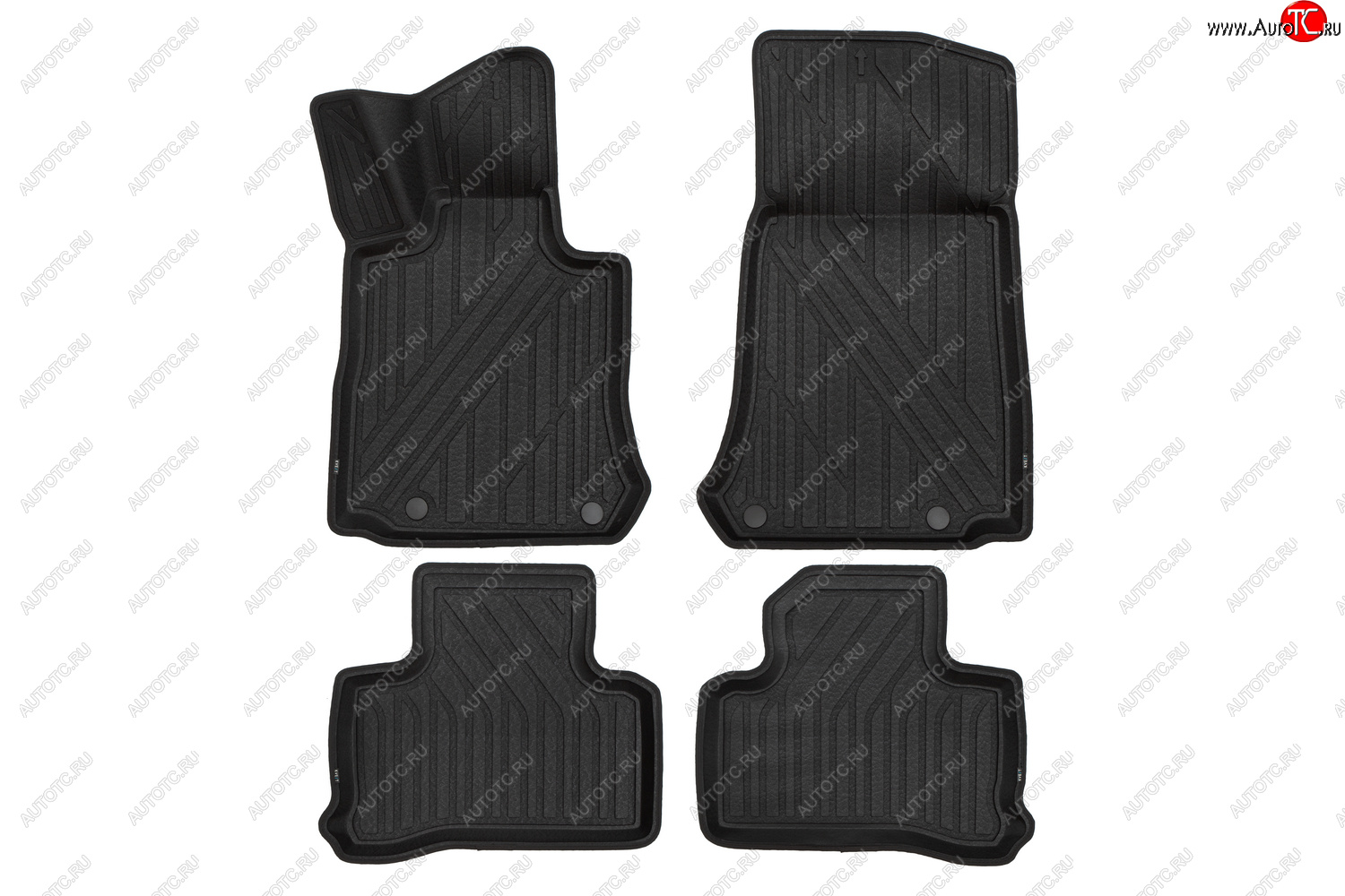 8 449 р. Коврики салона (Polystar) KVEST 3D Mercedes-Benz GLC class X253 (2015-2025) (Чёрные)  с доставкой в г. Кемерово