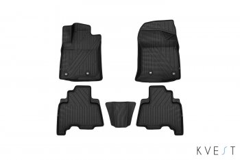 6 499 р. Коврики KVEST 3D в салон подходят для LEXUS GX, 2013-, 5шт. (полиуретан, бежевый, серый)  Лексус GХ KVEST kvestlex00004kb1  с доставкой в г. Кемерово. Увеличить фотографию 1