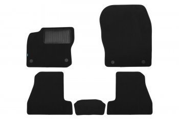 Коврики салона (текстиль) Klever Premium Ford Focus 3 седан рестайлинг (2014-2019) (Чёрные)