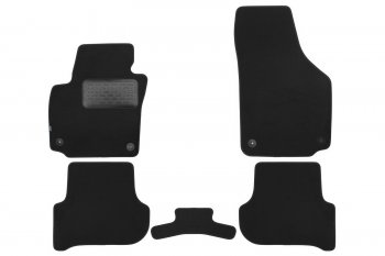 Коврики салона (текстиль) Klever Premium Skoda Yeti (2009-2013) (Чёрные)