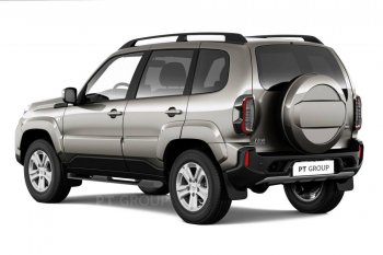 10 119 р. Защита порогов (с накладками, Ø63 мм) Petroil Tuning  Лада 2123 (Нива Шевроле) - Нива Трэвел (окраска в черный (Шагрень))  с доставкой в г. Кемерово. Увеличить фотографию 2