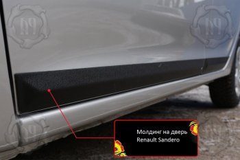 Передний правый молдинг на дверь Русская Артель Renault Sandero  (B8) (2014-2018) дорестайлинг (Поверхность шагрень)