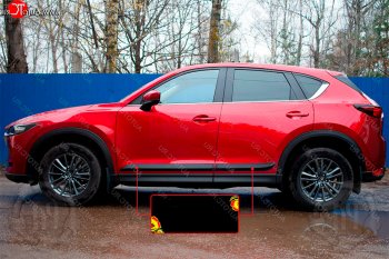 1 339 р. Передний левый молдинг на дверь Русская Артель  Mazda CX-5  KF (2016-2025) (Поверхность глянец, Неокрашенный)  с доставкой в г. Кемерово. Увеличить фотографию 2