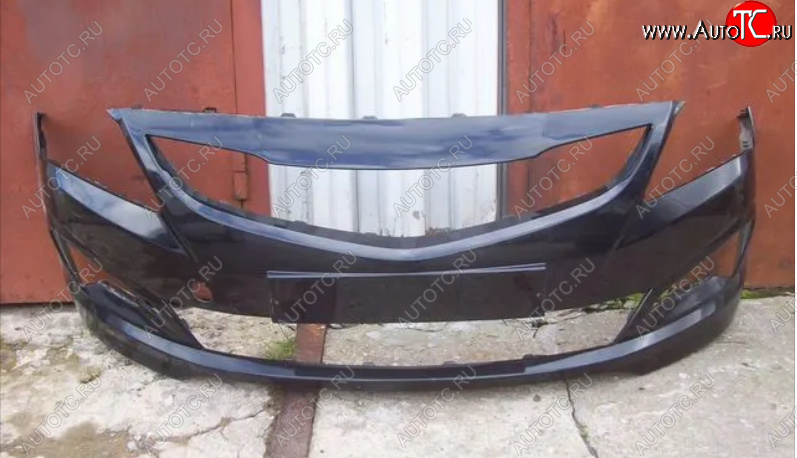 1 639 р. Передний бампер Технопласт Hyundai Solaris RBr хэтчбэк рестайлинг (2014-2017)  с доставкой в г. Кемерово