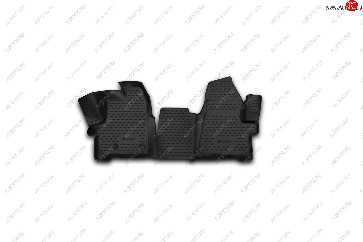 2 879 р. Комплект ковриков в салон Element 3D (1+2 seats, вариант 2) Ford Transit Custom дорестайлинг (2012-2018)  с доставкой в г. Кемерово