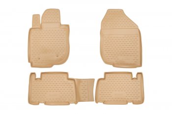 5 599 р. Коврики в салон TOYOTA RAV4 012006-2010, 4 шт.(полиуретан, бежевые)  Тойота Рав 4 Element nlc.48.09.212  с доставкой в г. Кемерово. Увеличить фотографию 1