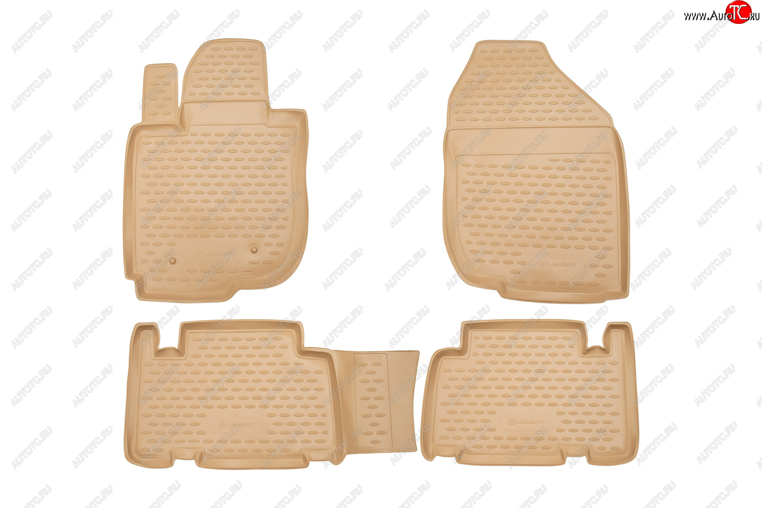 5 599 р. Коврики в салон TOYOTA RAV4 012006-2010, 4 шт.(полиуретан, бежевые)  Тойота Рав 4 Element nlc.48.09.212  с доставкой в г. Кемерово