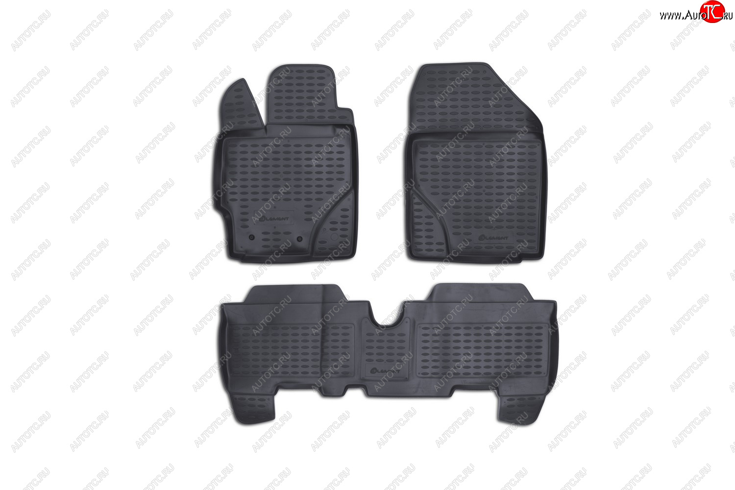 7 249 р. Коврики в салон TOYOTA Yaris 012006-2010, 3 шт. (полиуретан, серые)  Тойота Ярис Element nlc.48.10.211k  с доставкой в г. Кемерово