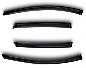 3 199 р. Дефлекторы боковых окон BMW 5 Series SD 2003-2010, 4 шт., темный (for models with chrome)  БМВ Пяте SIM nld.sbmw5s0332-cr  с доставкой в г. Кемерово. Увеличить фотографию 1