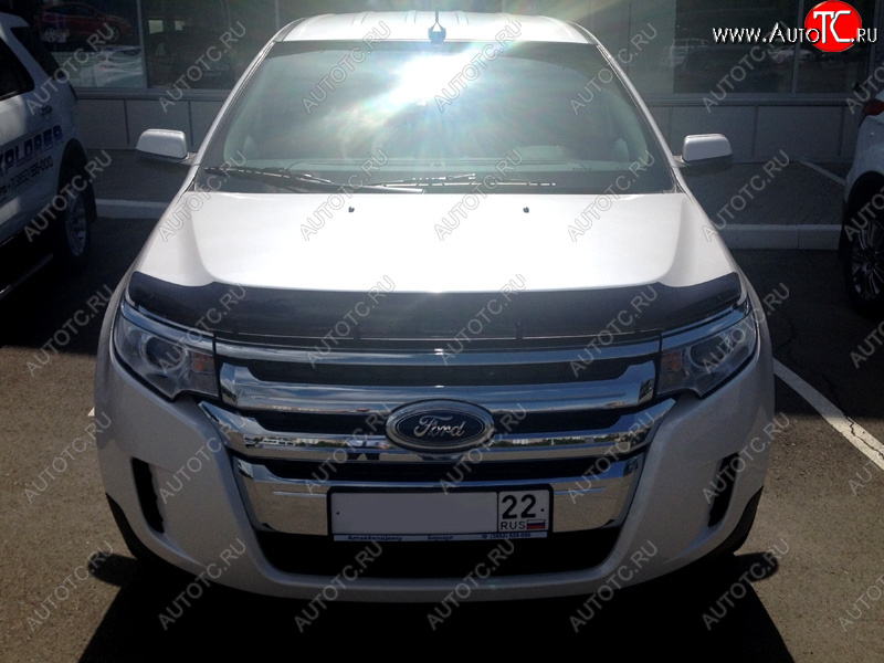 3 299 р. Дефлектор капота SIM Ford Edge U387 рестайлинг (2011-2015)  с доставкой в г. Кемерово