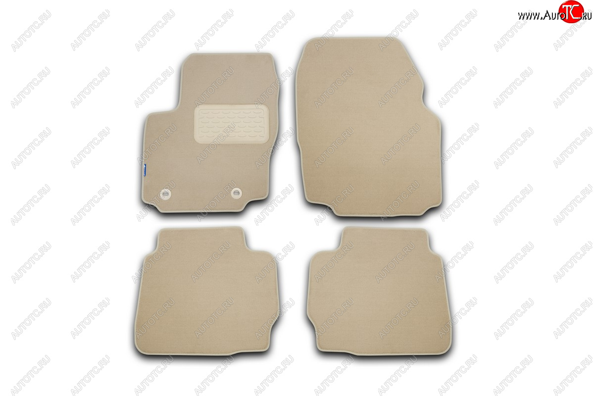 5 199 р. Коврики в салон HONDA Accord 2002-2006, 2005-2008, сед., 4 шт. (текстиль, бежевые)  Хонда Аккорд Autofamily nlt.18.01.12.112kh  с доставкой в г. Кемерово