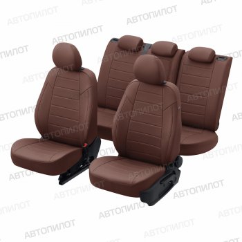 13 649 р. Чехлы на сиденья (экокожа, 5 мест ЗСиС 40/60) Автопилот CITROEN Berlingo M59 рестайлинг (2002-2012) (темно-коричневый)  с доставкой в г. Кемерово. Увеличить фотографию 5