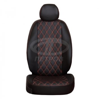                     Орегон РОМБ Renault Duster (06.2015-н.в.) 23, +airbag, №2; ЧЕРНЫЙ экокожа  r041b 