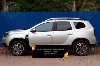 Накладки на колесные арки Вариант 2 Русская Артель Renault Duster HM рестайлинг (2021-2024) (Поверхность текстурная)