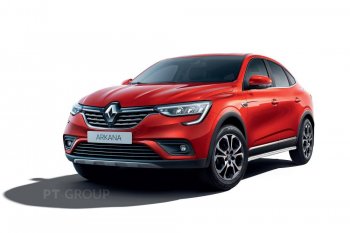 Защита порогов (вогнутая, Ø51 мм) Petroil Tuning Renault (Рено) Arkana (Аркана) (2019-2025) ()