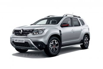 6 889 р. Защита порогов (прямая, Ø63 мм) Petroil Tuning  Renault Duster  HM (2021-2024) рестайлинг  с доставкой в г. Кемерово. Увеличить фотографию 1