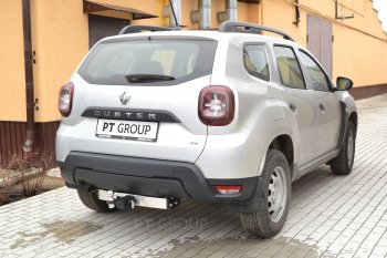 18 399 р. Фаркоп (с нержавеющей накладкой) Petroil Tuning  Renault Duster  HM (2021-2024) рестайлинг (Без заглушки )  с доставкой в г. Кемерово. Увеличить фотографию 2