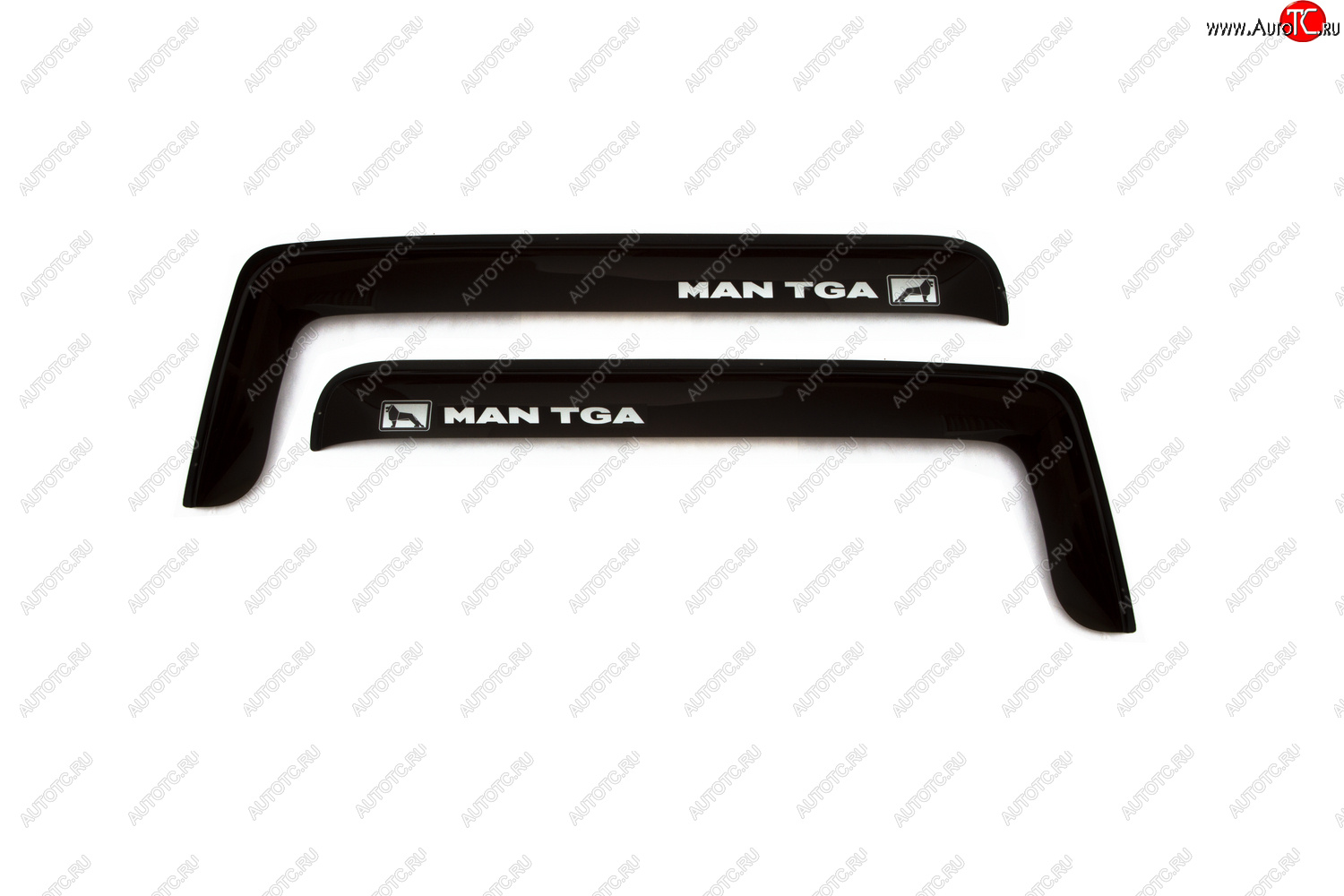 1 499 р. Дефлекторы окон (с логотипом MAN TGA, накладные, чёрные) REIN MAN TGA (2000-2025)  с доставкой в г. Кемерово