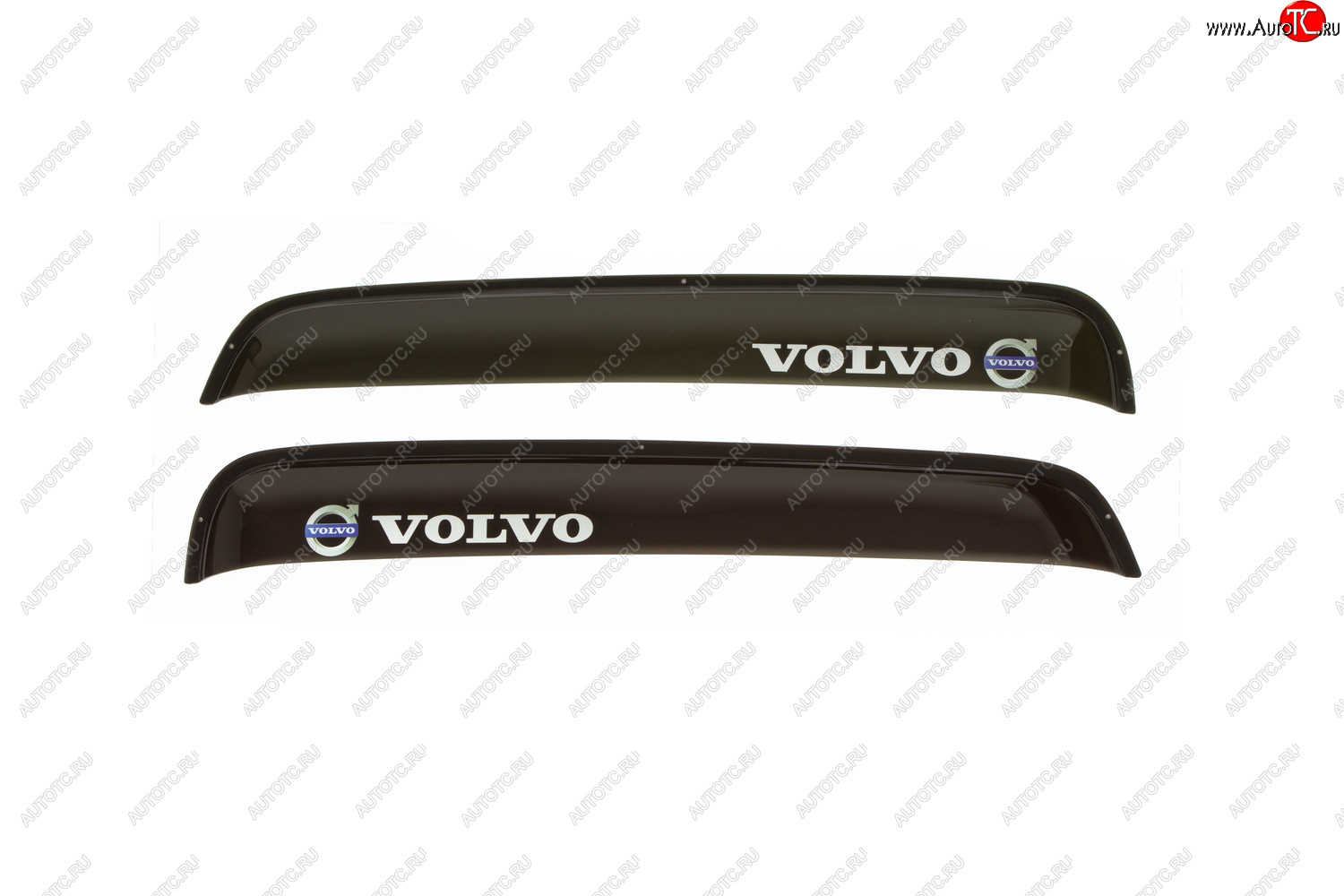 1 219 р. Дефлекторы окон (с логотипом VOLVO, накладные, дымчатые) REIN  Volvo FH  12 (2002-2012) 2-ое поколение (Дымчатые)  с доставкой в г. Кемерово