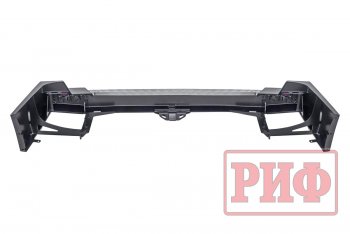 90 319 р. Бампер задний силовой РИФ Toyota Land Cruiser 100 1-ый рестайлинг (2002-2005) (С квадратом под фаркоп и фонарями)  с доставкой в г. Кемерово. Увеличить фотографию 3