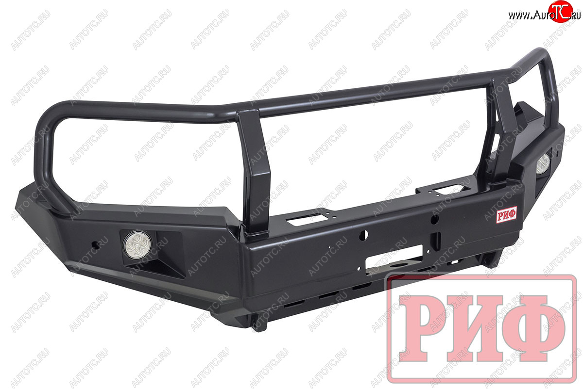 73 999 р. Бампер передний силовой РИФ  Toyota Land Cruiser  200 (2007-2015) дорестайлинг, 1-ый рестайлинг (С дополнительными фарами, защитной дугой и защитой бачка омывателя)  с доставкой в г. Кемерово