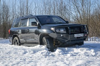73 999 р. Бампер передний силовой РИФ  Toyota Land Cruiser  200 (2007-2015) дорестайлинг, 1-ый рестайлинг (С дополнительными фарами, защитной дугой и защитой бачка омывателя)  с доставкой в г. Кемерово. Увеличить фотографию 3