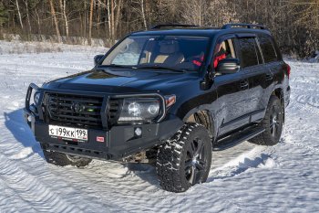 73 999 р. Бампер передний силовой РИФ  Toyota Land Cruiser  200 (2007-2015) дорестайлинг, 1-ый рестайлинг (С дополнительными фарами, защитной дугой и защитой бачка омывателя)  с доставкой в г. Кемерово. Увеличить фотографию 2