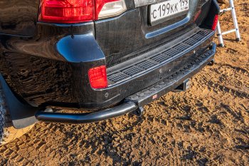 59 799 р. Бампер силовой задний РИФ Toyota Land Cruiser 200 1-ый рестайлинг (2012-2015) (С квадратом под фаркоп)  с доставкой в г. Кемерово. Увеличить фотографию 5