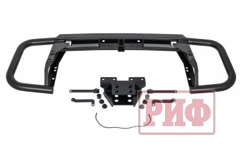 59 799 р. Бампер силовой задний РИФ Toyota Land Cruiser 200 1-ый рестайлинг (2012-2015) (С квадратом под фаркоп)  с доставкой в г. Кемерово. Увеличить фотографию 6