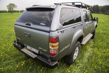 38 949 р. Бампер задний силовой РИФ  Ford Ranger (2003-2009), Mazda BT-50 (2006-2011) (С квадратом под фаркоп)  с доставкой в г. Кемерово. Увеличить фотографию 2