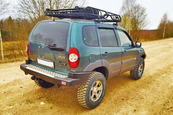 41 999 р. Бампер задний силовой РИФ  Chevrolet Niva  2123 (2002-2020), Лада 2123 (Нива Шевроле) (2009-2021), Лада Нива Трэвел (2021-2025) (С квадратом под фаркоп)  с доставкой в г. Кемерово. Увеличить фотографию 4