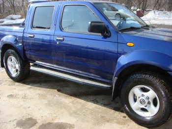 46 989 р. Защита порогов с подножкой РИФ Nissan NP300 (2008-2013)  с доставкой в г. Кемерово. Увеличить фотографию 2