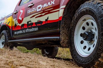 48 179 р. Защита порогов с подножкой РИФ Isuzu D-Max RT85 DoubleCab дорестайлинг (2011-2017)  с доставкой в г. Кемерово. Увеличить фотографию 3