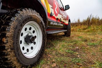 48 179 р. Защита порогов с подножкой РИФ Isuzu D-Max RT85 DoubleCab дорестайлинг (2011-2017)  с доставкой в г. Кемерово. Увеличить фотографию 4