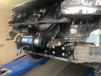 25 279 р. Площадка под лебёдку РИФ (в штатный бампер)  Toyota Fortuner  AN160 (2015-2025) дорестайлинг, рестайлинг  с доставкой в г. Кемерово. Увеличить фотографию 5