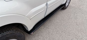 55 109 р. Защита порогов с подножкой РИФ Mitsubishi Pajero 4 V90 2-ой рестайлинг (2014-2020)  с доставкой в г. Кемерово. Увеличить фотографию 3