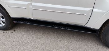 55 109 р. Защита порогов с подножкой РИФ Mitsubishi Pajero 4 V90 2-ой рестайлинг (2014-2020)  с доставкой в г. Кемерово. Увеличить фотографию 2