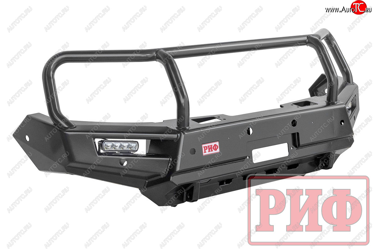 61 079 р. Бампер передний силовой РИФ Mitsubishi Pajero Sport QE дорестайлинг (2015-2021) (С дополнительными фарами, защитной дугой, защитой бачка омывателя, под парктроник)  с доставкой в г. Кемерово