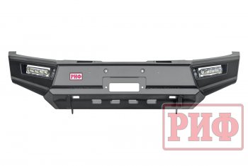 59 179 р. Бампер передний силовой РИФ Mitsubishi Pajero Sport QE дорестайлинг (2015-2021) (С дополнительными фарами и защитой бачка омывателя)  с доставкой в г. Кемерово. Увеличить фотографию 2