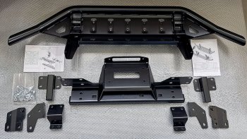 46 999 р. Бампер силовой передний (только под площадку RIFREV-30000) РИФ  Toyota Hilux  AN120 (2020-2025) 2-ой рестайлинг (без доп. оборудования)  с доставкой в г. Кемерово. Увеличить фотографию 2