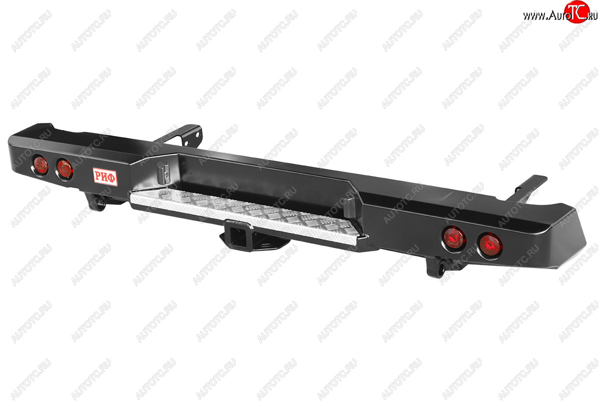 34 699 р. Бампер задний силовой (лифт 50 мм) РИФ  Toyota Hilux  AN10,AN20 (2004-2011) дорестайлинг, 1-ый рестайлинг (С квадратом под фаркоп и фонарями)  с доставкой в г. Кемерово