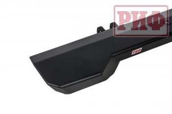 55 109 р. Защита порогов с подножкой РИФ Jeep Wrangler JK 3 дв. дорестайлинг (2006-2010)  с доставкой в г. Кемерово. Увеличить фотографию 2