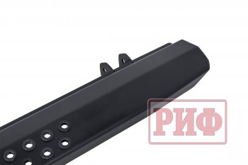 55 109 р. Защита порогов с подножкой РИФ Jeep Wrangler JK 3 дв. дорестайлинг (2006-2010)  с доставкой в г. Кемерово. Увеличить фотографию 4