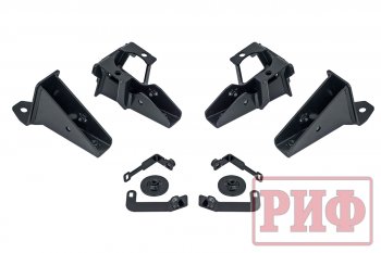 55 109 р. Защита порогов с подножкой РИФ Jeep Wrangler JK 3 дв. дорестайлинг (2006-2010)  с доставкой в г. Кемерово. Увеличить фотографию 8