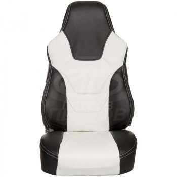 Чехлы (экокожа, base/classic, 60/40) ПЕТРОВ R.SPORT Hyundai Solaris  RBr (2010-2017), KIA Rio  3 QB (2011-2017) (черный/белый)