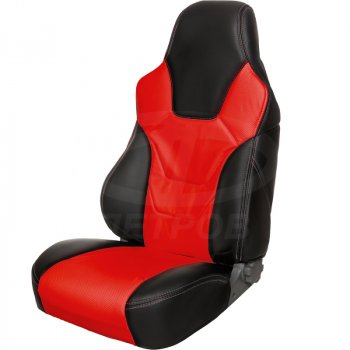 6 799 р. Чехлы (экокожа) ПЕТРОВ R.SPORT  Лада 2108 - 21099 (черный/красный)  с доставкой в г. Кемерово. Увеличить фотографию 2