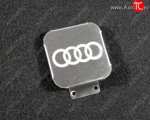 1 999 р. Заглушка на фаркоп с логотипом Audi (на фаркопы TCC, нержавеющая сталь) TCC Audi Q3 F3 (2018-2022)  с доставкой в г. Кемерово