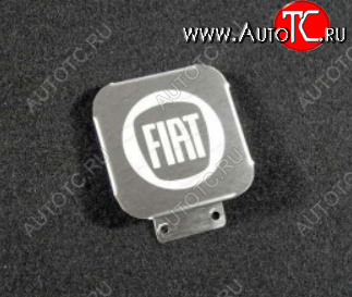 1 999 р. Заглушка на фаркоп с логотипом Fiat (на фаркопы TCC, нержавеющая сталь) TCC  Fiat Fullback (2016-2018)  с доставкой в г. Кемерово