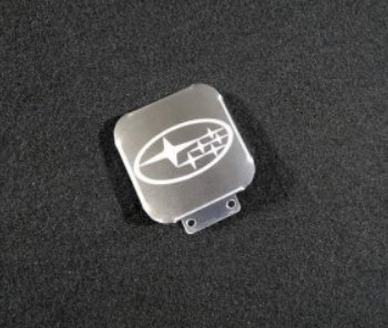 Заглушка на фаркоп с логотипом Subaru (на фаркопы TCC, нержавеющая сталь) TCC Subaru Forester ( SJ,  SK/S14) - XV  GT/G24