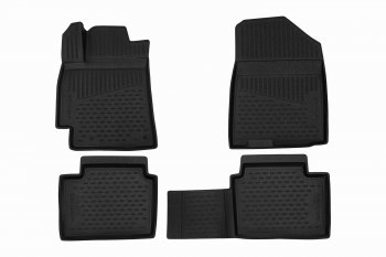 Коврики салона (полиуретан) TRIUMF 3D Toyota Highlander XU50 дорестайлинг (2013-2017) (Чёрные)